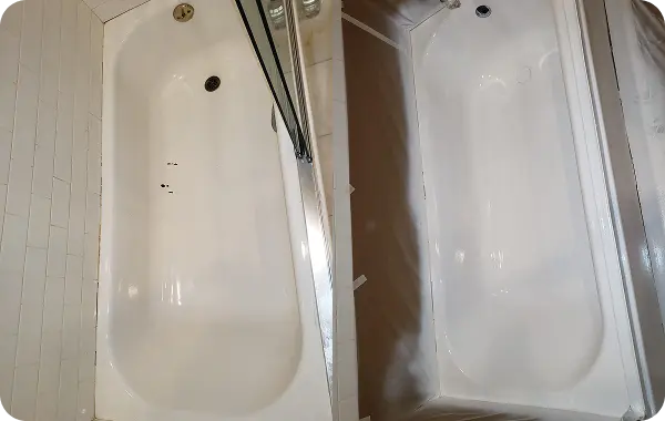 a white bathtub