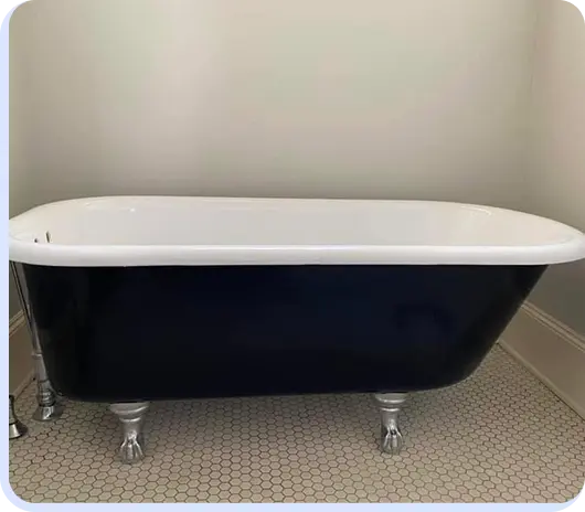 a blue bathtub