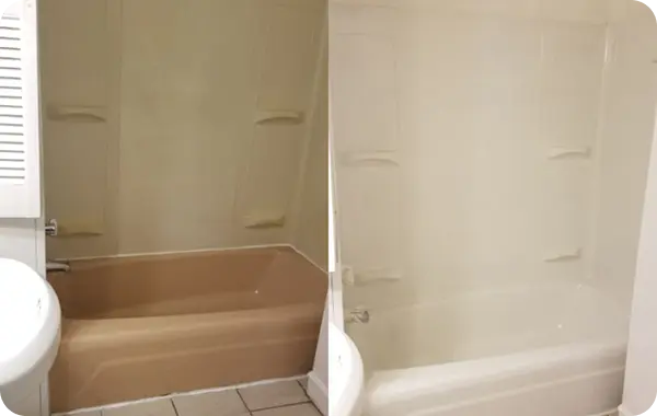 a tile in bathroom