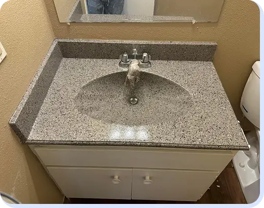 a sink in bathroom