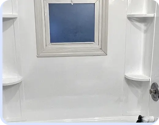a mini window in bathroom