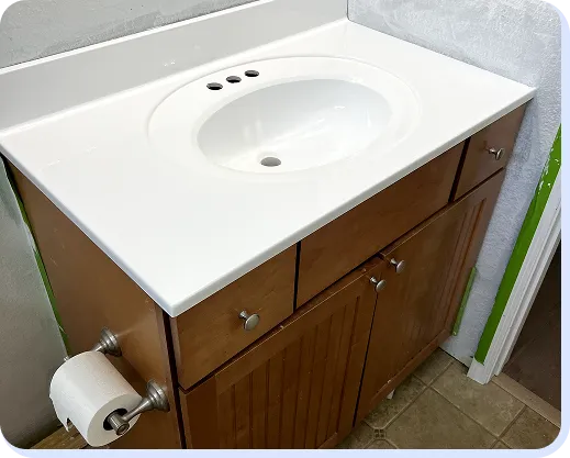 a white beautiful sink