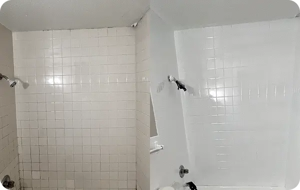 a shower in bathroom