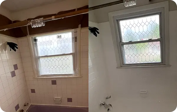 tile refinishing work with color change